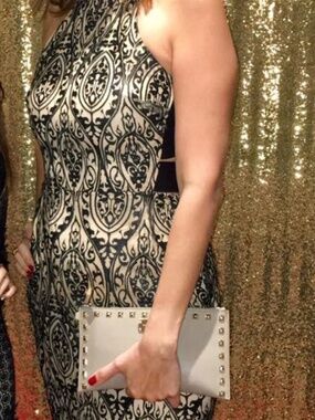 ✨ Rachel Rachel Roy Halter Bodycon Dress – Size 4 | Black & Nude Mesh Overlay ✨